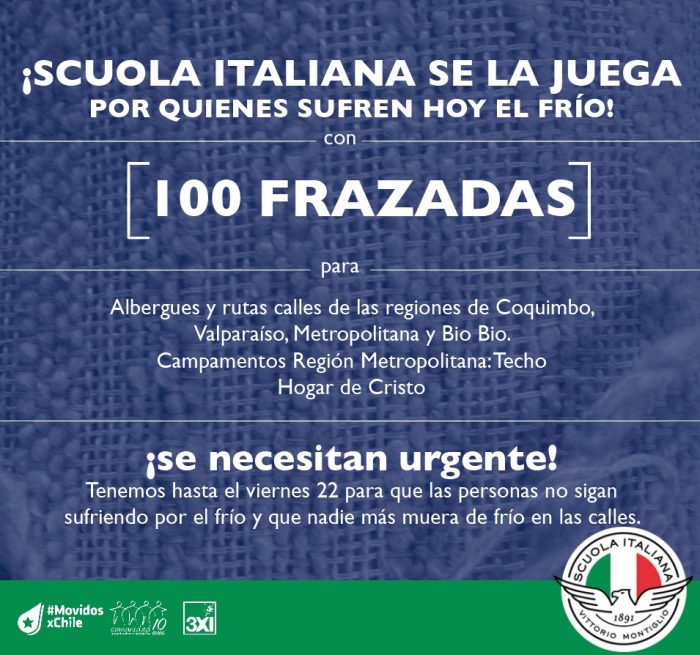 Campaña Frazadas Scuola Italiana